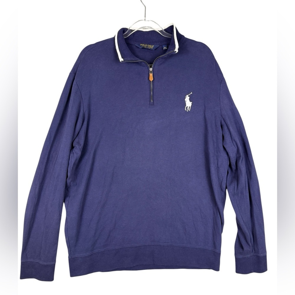 Men’s Polo Golf quarter zip big pony size XL navy excellent preowned condition